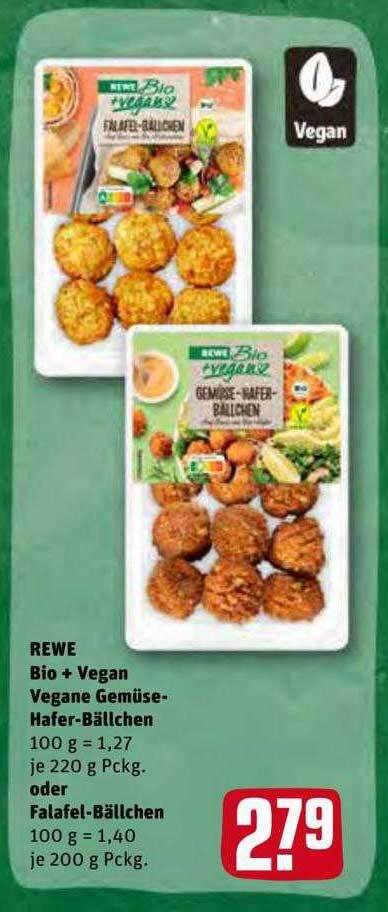 Rewe Bio vegan Vegane Gemüse Hafer bällchen Oder Falafel Bällchen