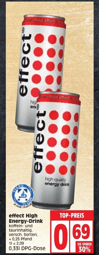 Effect High Energy Drink Ml Angebot Bei Edeka