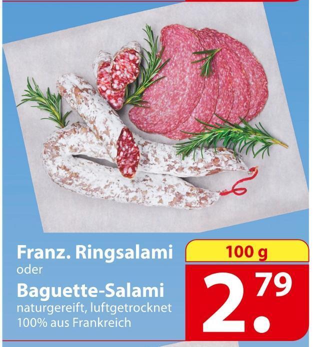 Franz Ringsalami Oder Baguette Salami Angebot Bei Famila Nord Ost