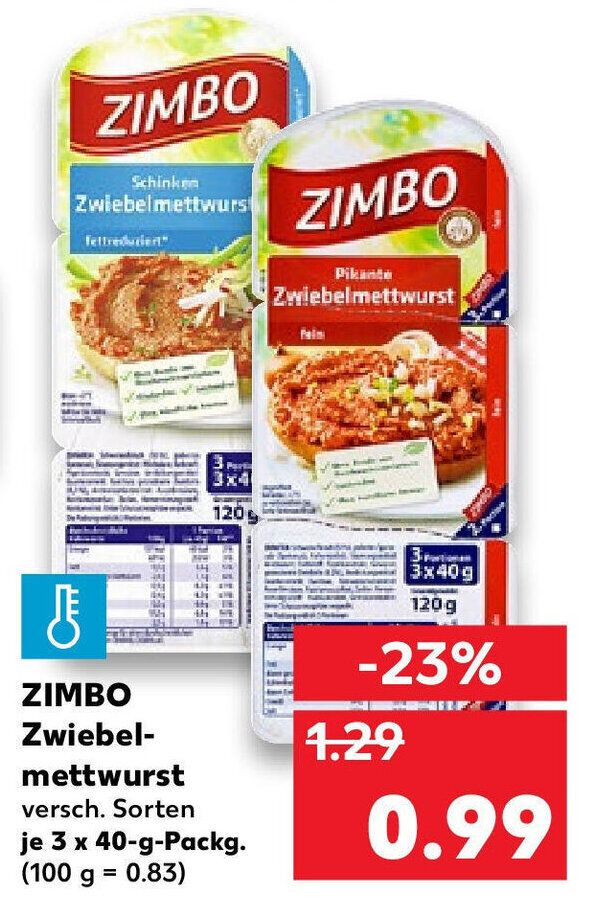 Zimbo Zwiebelmettwurst X G Angebot Bei Kaufland