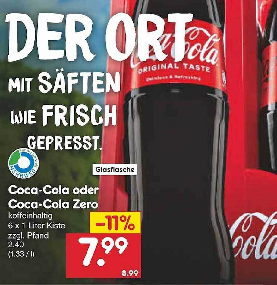 Coca Cola Oder Zero Angebot Bei Netto Marken Discount