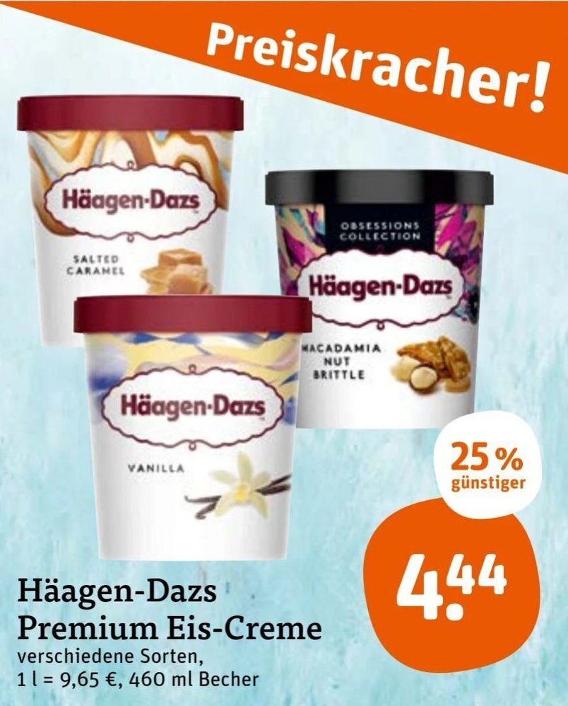 H Agen Dazs Premium Eis Creme Ml Becher Angebot Bei Tegut