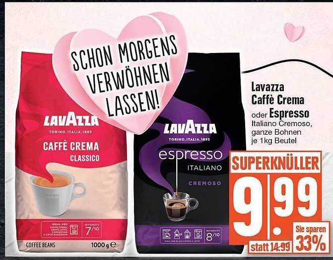 Lavazza Caffè Crema Oder Espresso Angebot bei Edeka