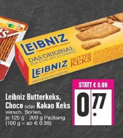 Leibniz Butterkeks Choco Oder Kakao Keks Angebot Bei Edeka