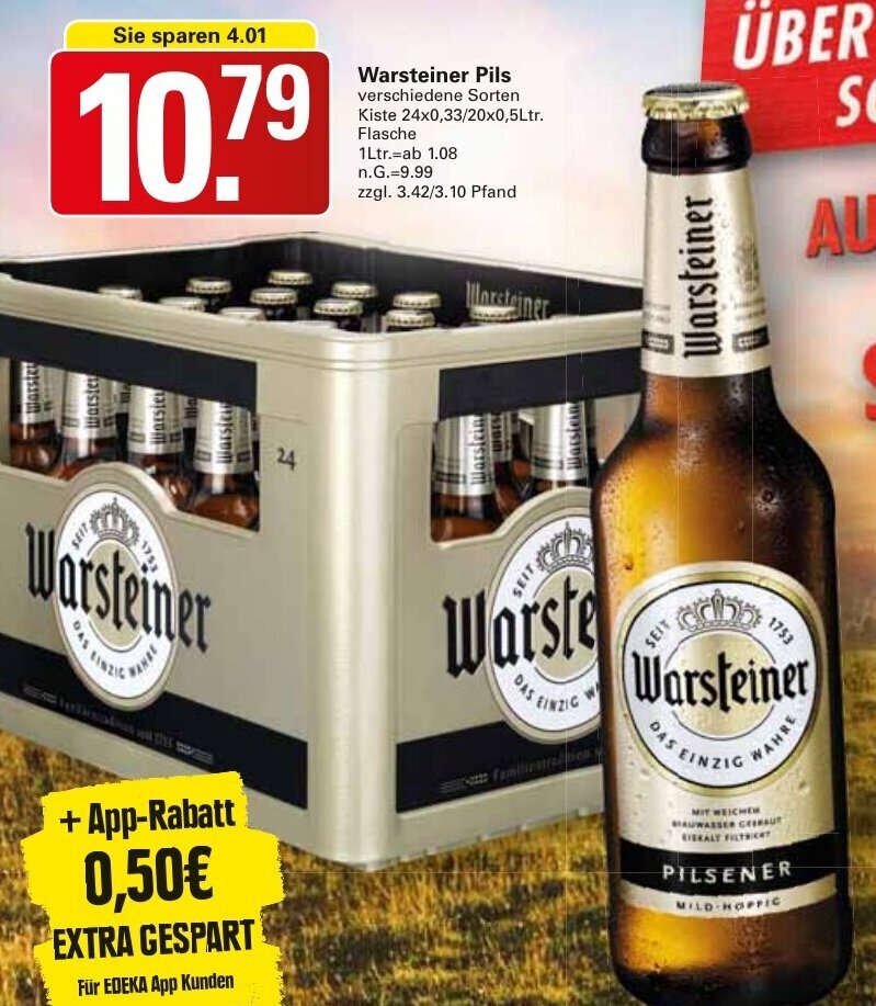 Warsteiner Pils Kiste X X Ltr Flasche Angebot Bei Wez