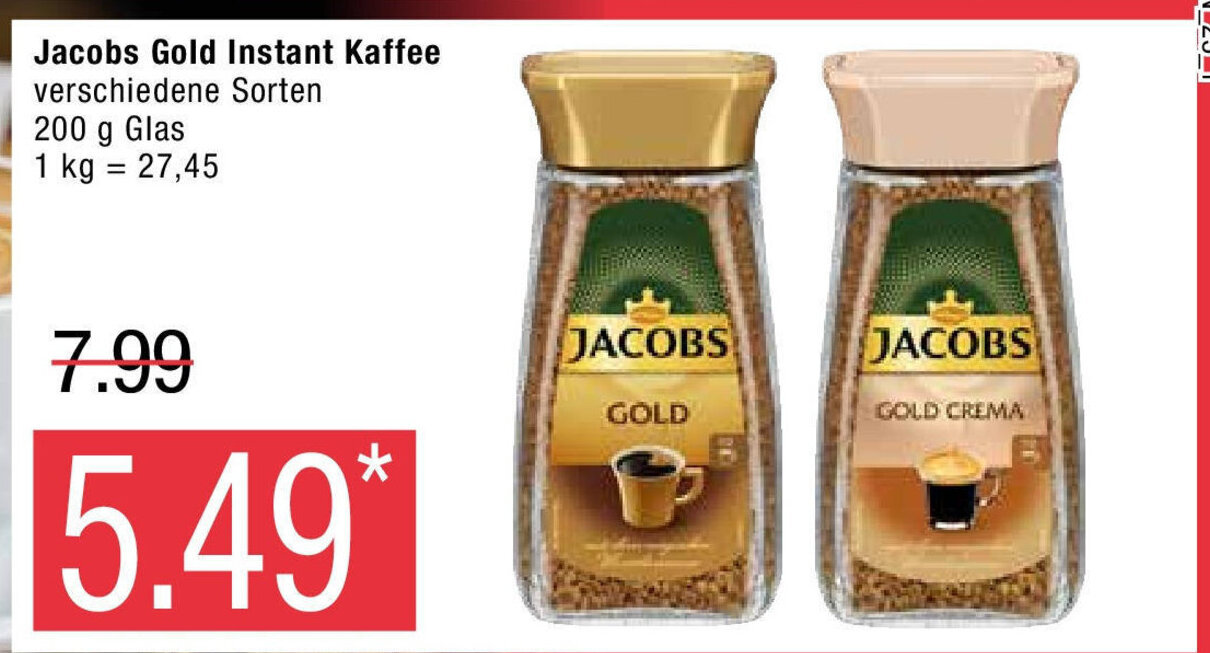 Jacobs Gold Instant Kaffee G Angebot Bei Marktkauf