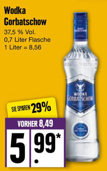 Wodka Gorbatschow Liter Flasche Angebot Bei Edeka