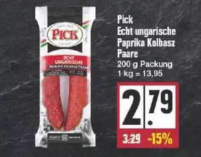 Pick Echt Ungarische Paprika Kolbasz Paare Angebot Bei Edeka