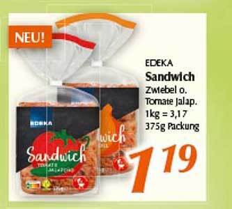 Edeka Sandwich Zwlebel O Tomate Jalap Angebot Bei Inkoop