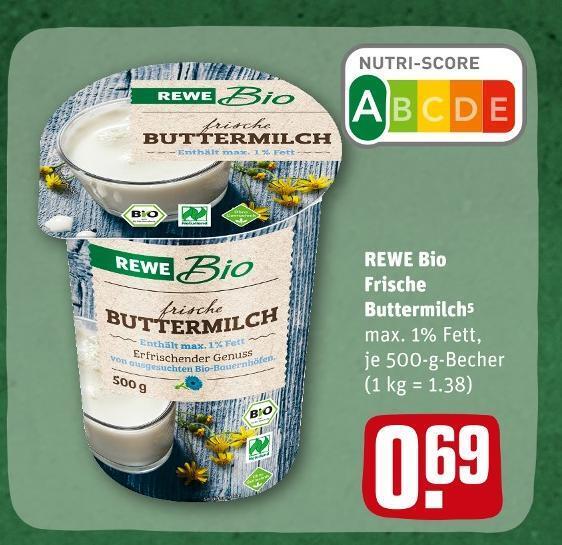 Rewe Bio Frische Buttermilch Angebot Bei Rewe