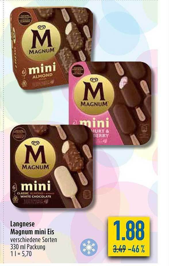 Langnese Magnum Mini Eis Angebot Bei Diska