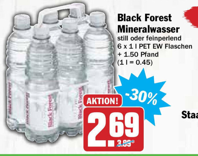 Black Forest Mineralwasser 6 X 1L Angebot Bei Hit