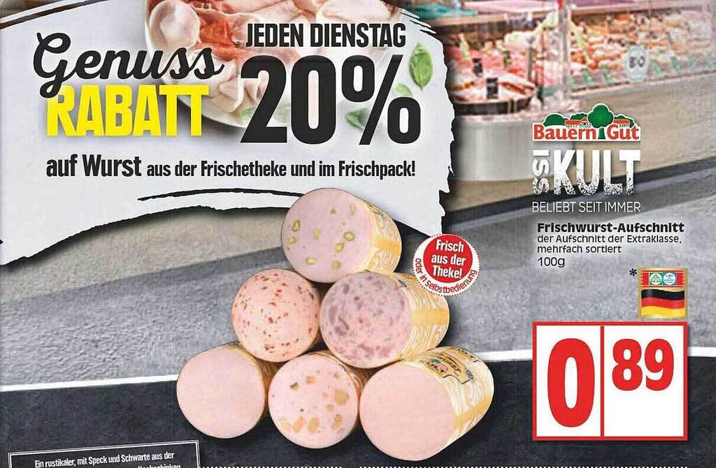 Frischwurst Aufschnitt Bauerngut Angebot Bei Edeka