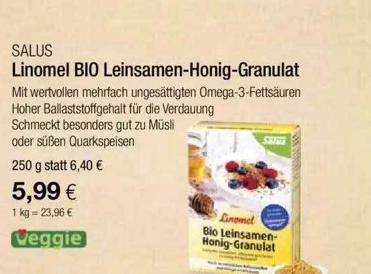 Salus Linomel Bio Leinsamen Honig Granulat Angebot Bei Vitalia