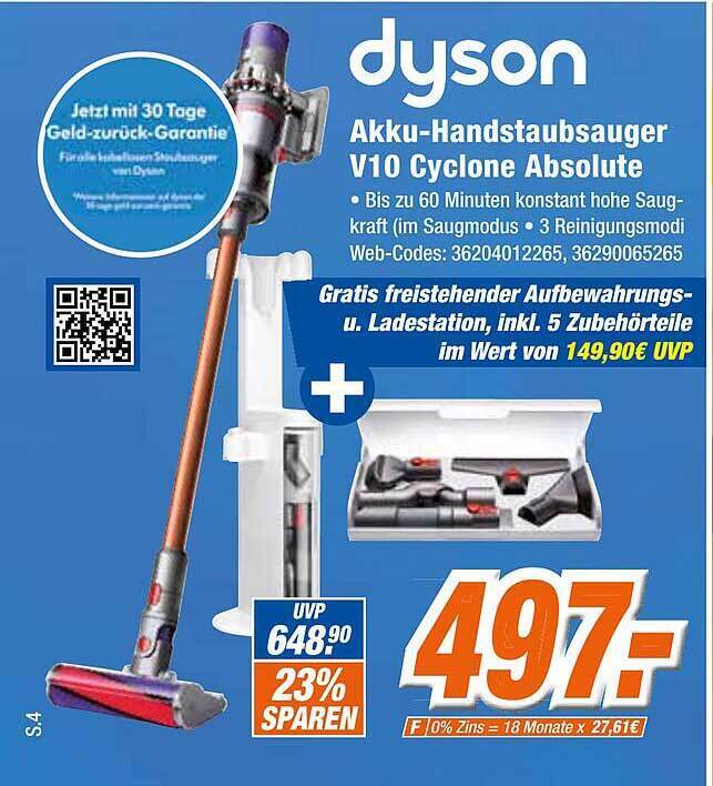 Dyson Akku Handstaubsauger V Cyclone Absolute Angebot Bei Expert Klein