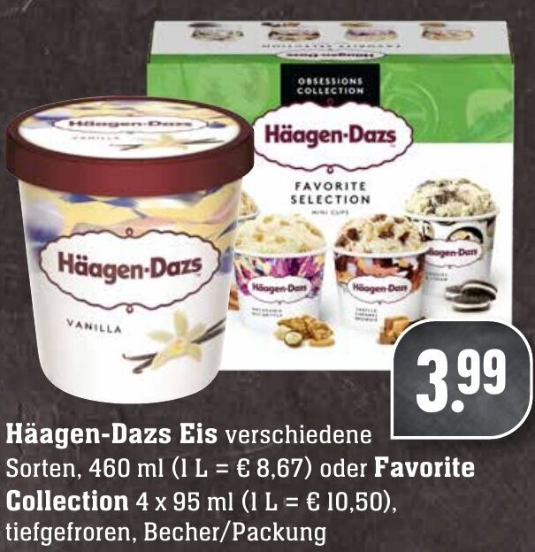 H Agen Dazs Eis Ml Oder Favorite Collection X Ml Becher Packung