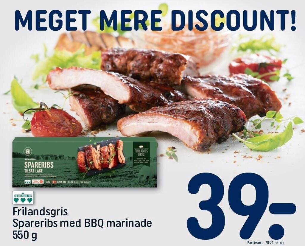 Frilandsgris Spareribs M Bbq Marinade Tilbud Hos Rema