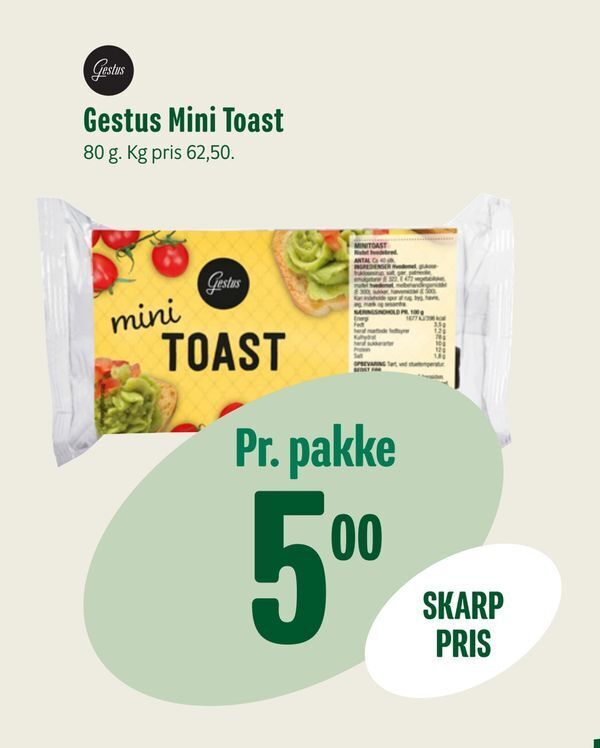 Gestus Mini Toast Tilbud Hos Min K Bmand