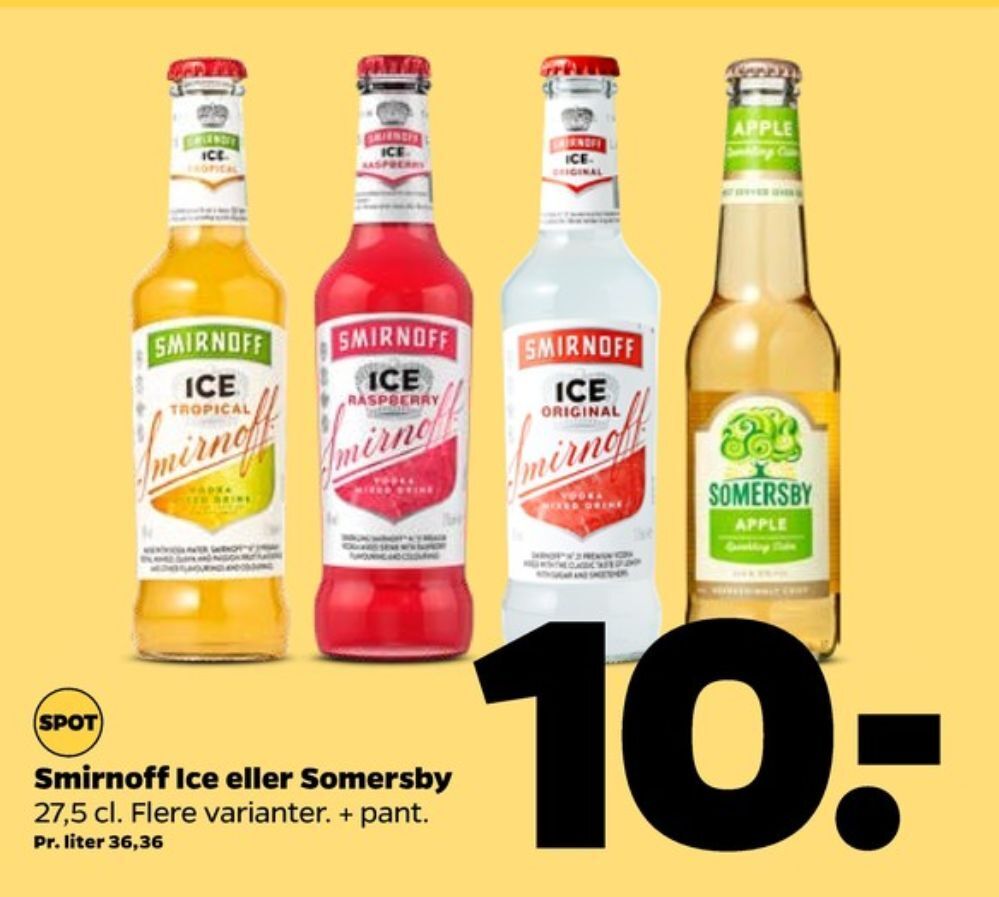 Smirnoff Ice Rtd Cider Tilbud Hos Netto