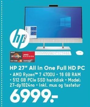 Hp 27 All In One Full Hd Pc Tilbud Hos Bilka