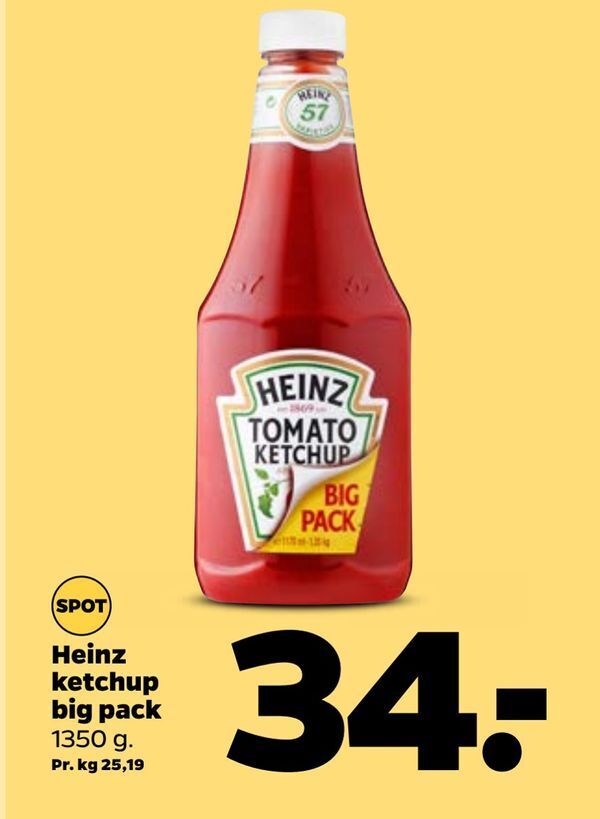 Heinz Ketchup Big Pack Tilbud Hos Netto