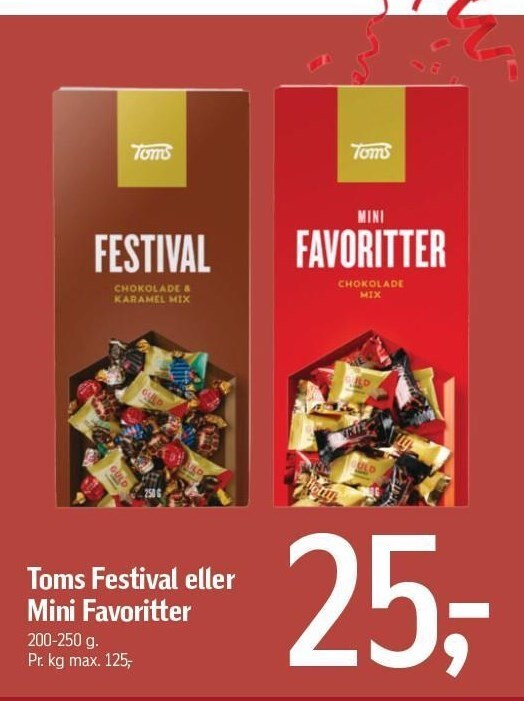 Toms Festival Eller Mini Favoritter Tilbud Hos F Tex