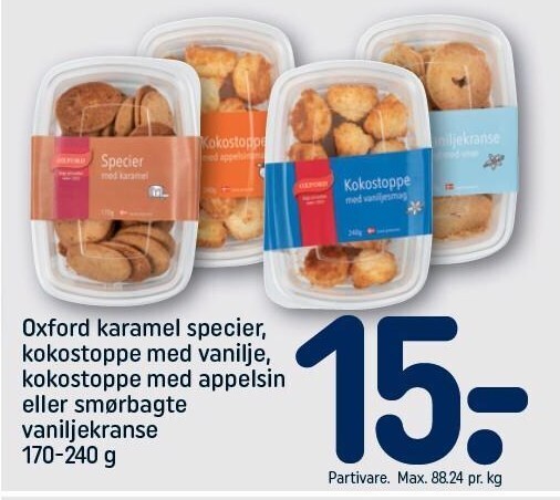 Oxford Karamel Specier Kokostoppe Med Vanilje El Appelsin El