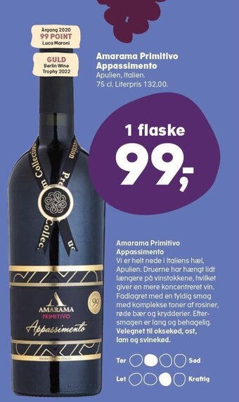 Amarama Primitivo Appassimento 75 Cl Tilbud Hos SuperBrugsen