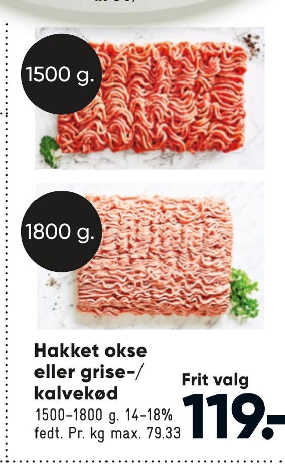 Hakket Okse Eller Grise Kalvek D Tilbud Hos Bilka