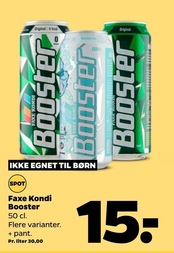 Faxe Kondi Booster Tilbud Hos Netto