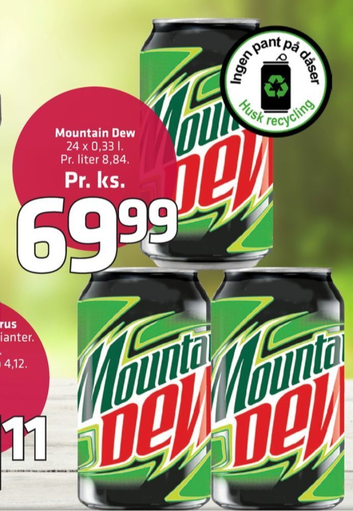 Mountain Dew Sodavand Tilbud Hos Fleggaard