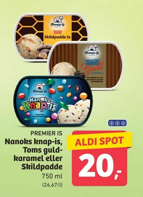 Nanoks Knap Is Toms Guld Karamel Eller Skildpadde Tilbud Hos Aldi