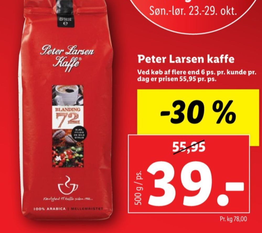 Blanding 72 Kaffe Formalet Tilbud Hos Lidl