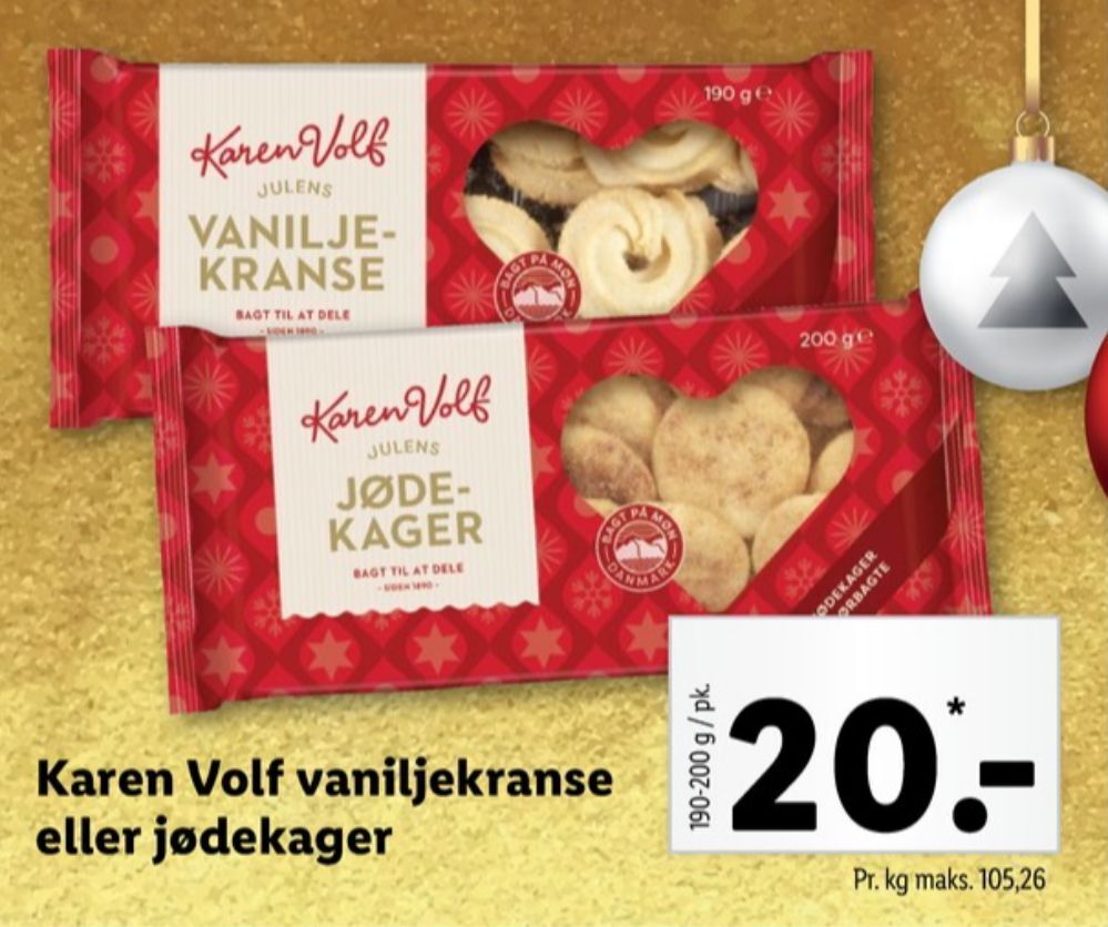 Karen Volf Vaniljekranse Tilbud Hos Lidl