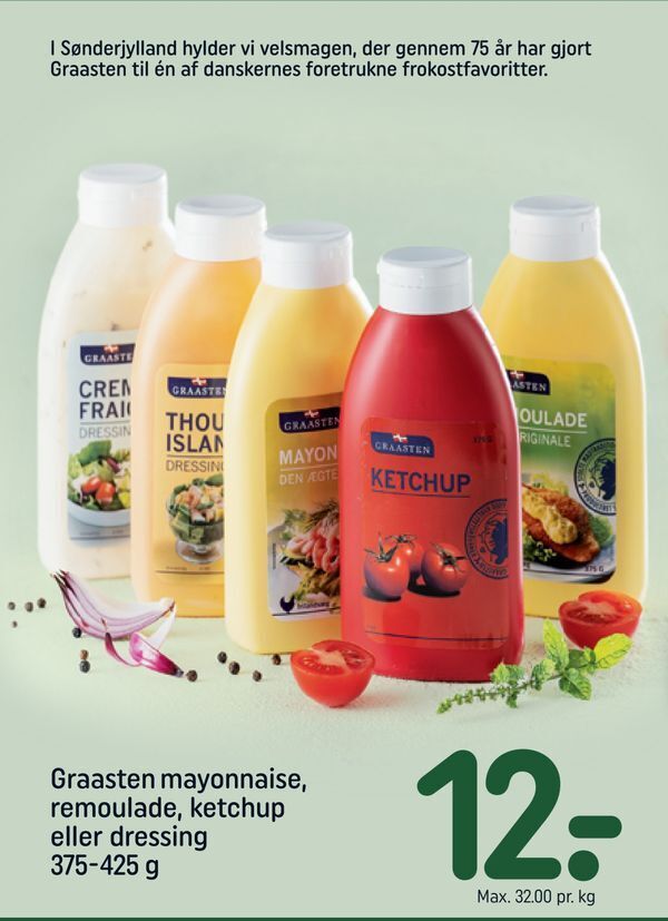 Graasten Mayonnaise Remoulade Ketchup Eller Dressing Tilbud Hos Rema