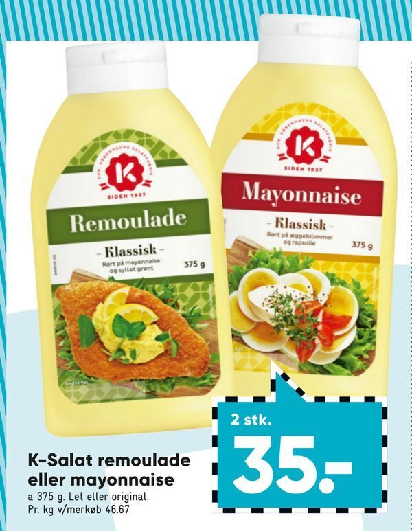 K Salat Remoulade Eller Mayonnaise Tilbud Hos Bilka