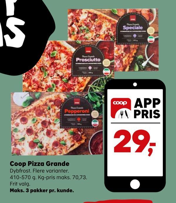 Coop Pizza Grande Tilbud Hos SuperBrugsen