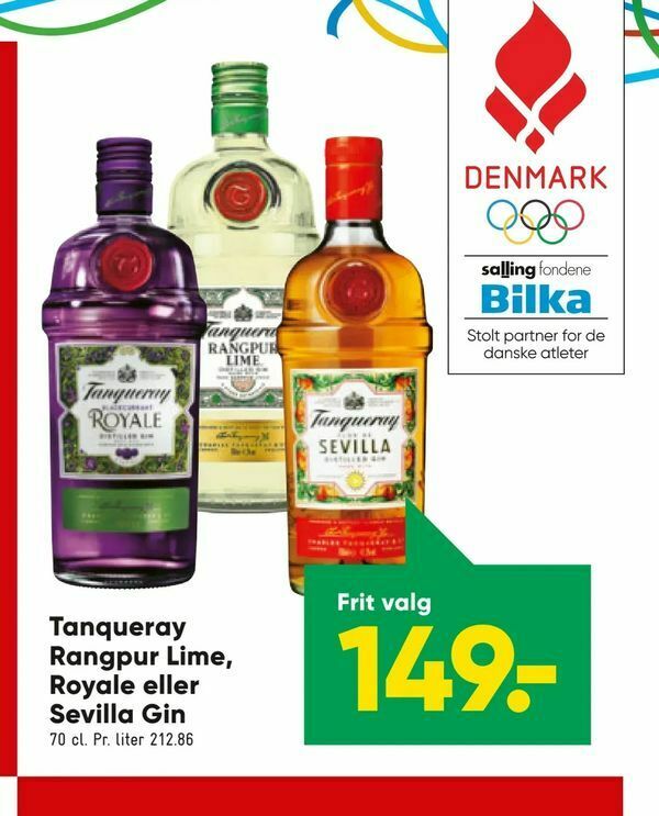 Tanqueray Rangpur Lime Royale Eller Sevilla Gin Tilbud Hos Bilka