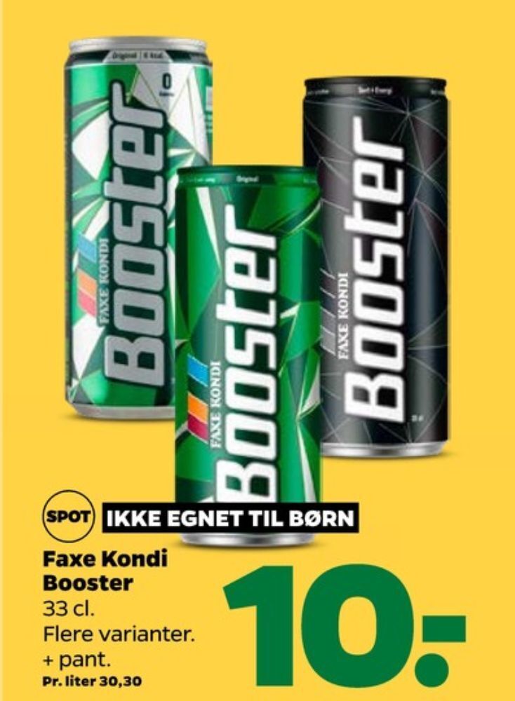 Booster Energidrik Tilbud Hos Netto