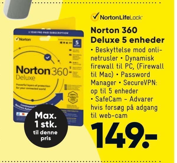 Norton 360 Deluxe 5 Enheder Tilbud Hos Bilka