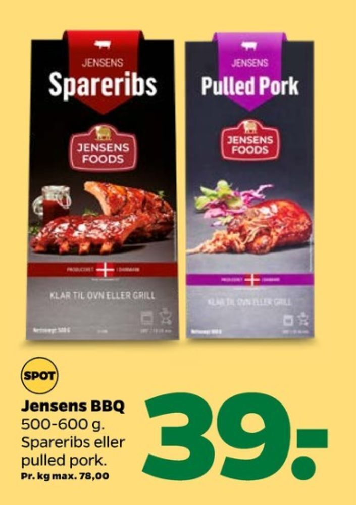 Jensens Spareribs Tilbud Hos Netto