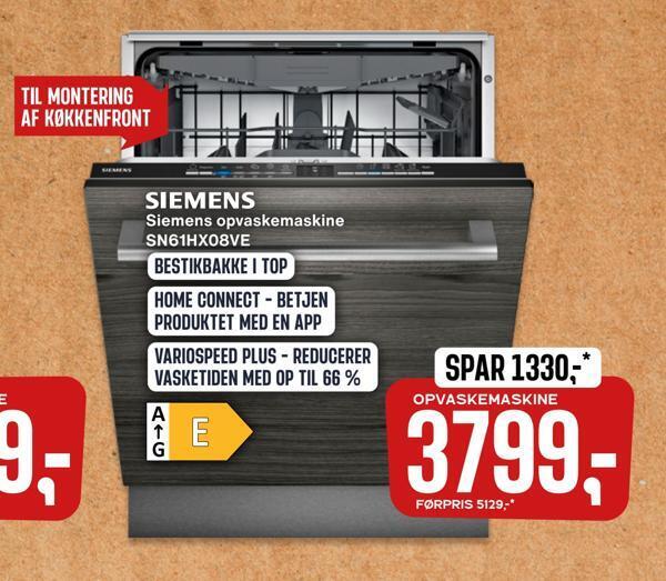 Siemens Opvaskemaskine Sn Hx Ve Tilbud Hos Skousen