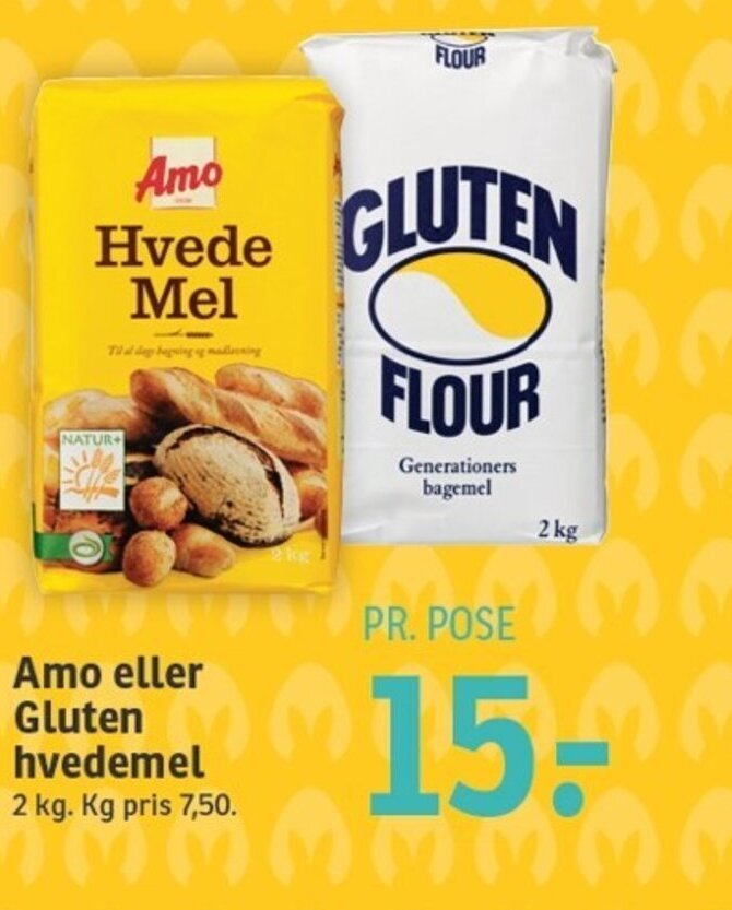 Amo Eller Gluten Hvedemel Kg Tilbud Hos Spar