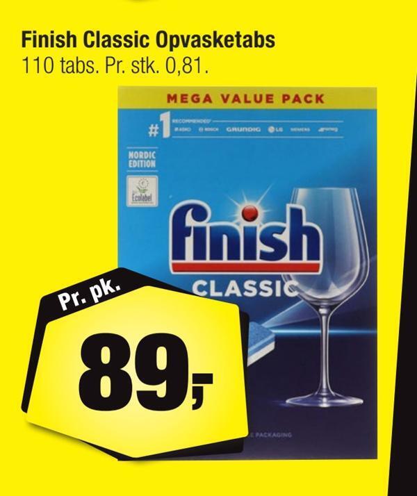 Finish Classic Opvasketabs Tilbud Hos Calle