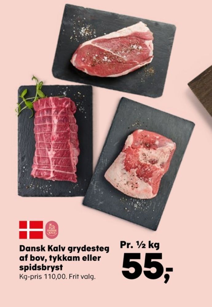 Dansk Kalv Kalvespidsbryst Tilbud Hos Kvickly