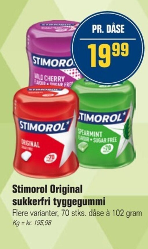 Stimorol Original Sukkerfri Tyggegummi Tilbud Hos Otto Duborg