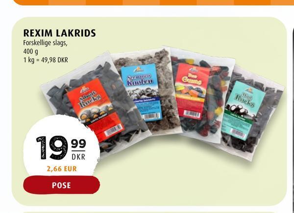 Rexim Lakrids Tilbud Hos Scandinavian Park