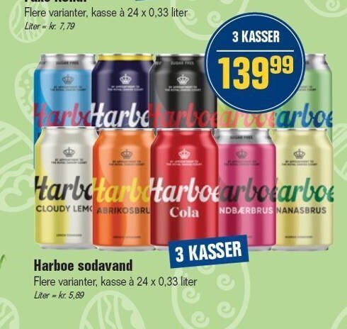 Harboe Sodavand 3 Kasser Tilbud Hos Otto Duborg