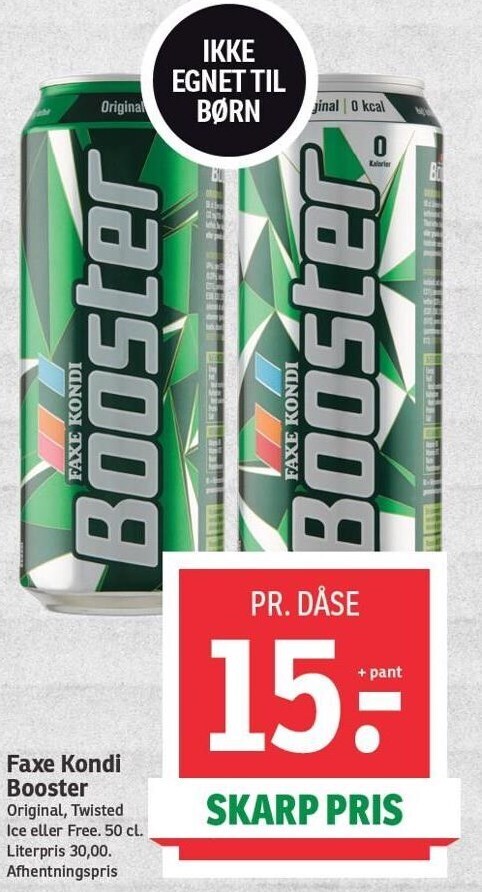 Faxe Kondi Booster Tilbud Hos Spar