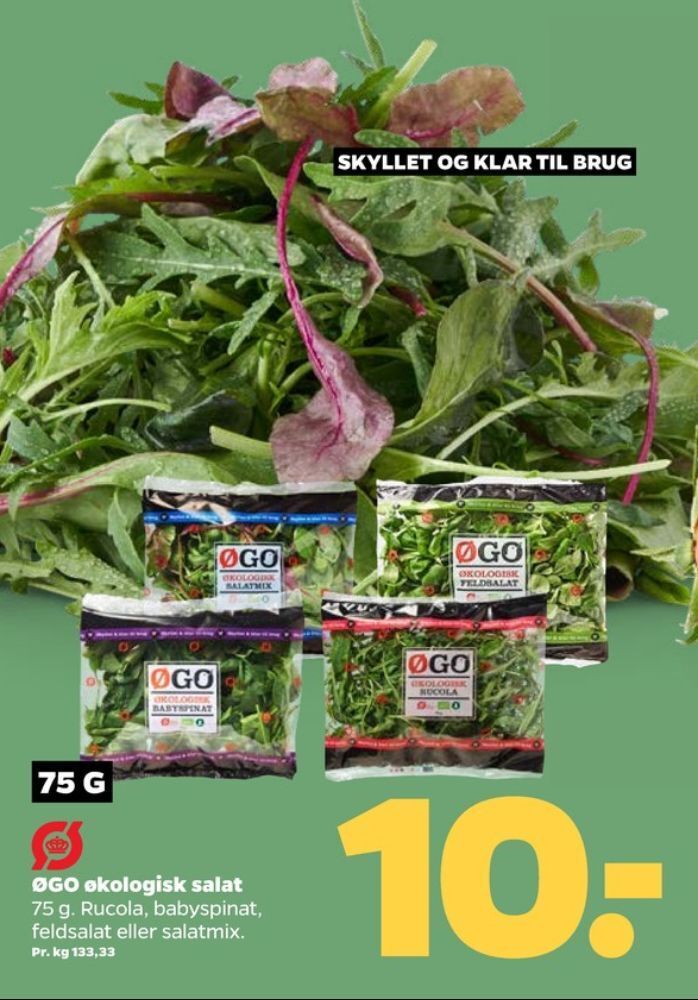 Øgo salat tilbud hos Netto